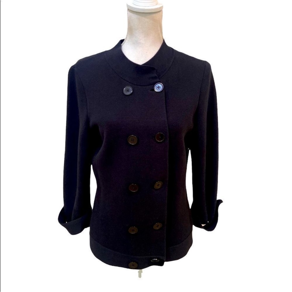 Talbots Knit Black Jacket size M